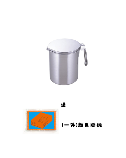【下村企販】日本製不鏽鋼過濾式油壺0.6L  【團購期間附送海綿一件】